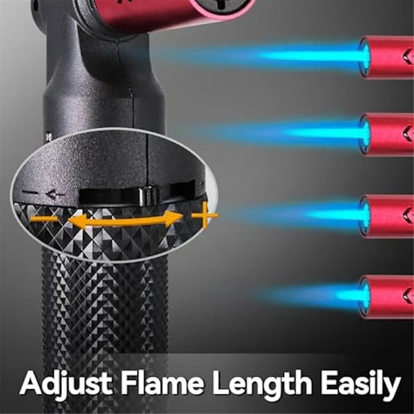 2 stk. Torch Lighter Jet Flame Bærbar Torch Justerbar Blow Torch til Camping Grill Bagning Lodning
