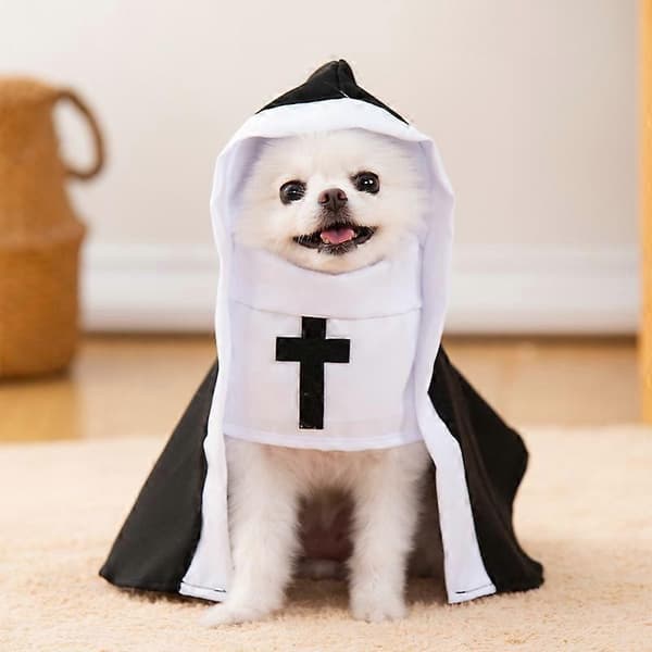 Halloween-nonnekostymer for hunder og valper M