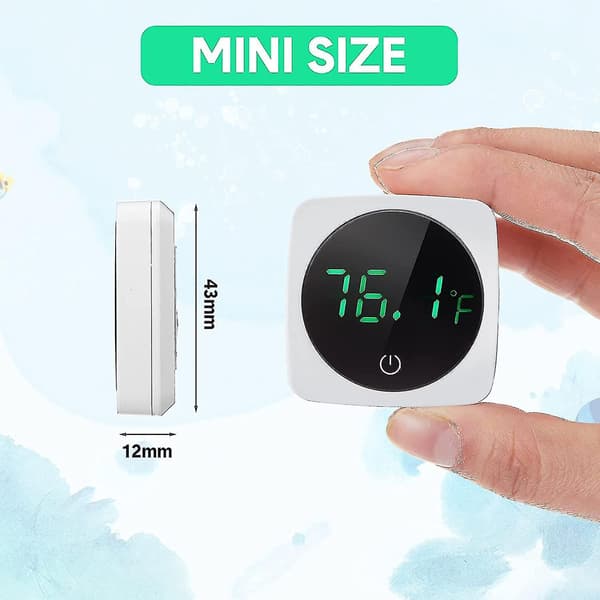 LED Akvarietermometer Fisketank Touchscreen Termometer Præcis Klæb-på Fisketank Temperatursensor