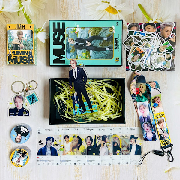 BTS JIMIN Park Jimin tillbehörsstickers presentask Jimin album MUSE litet kort presentpaket