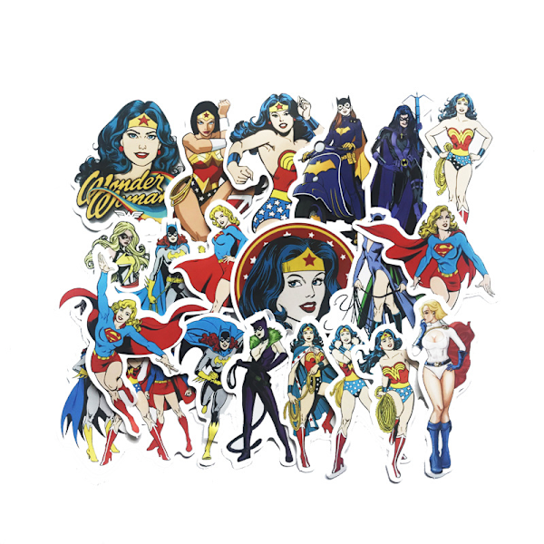 Wonder Woman Bagagevagn Tecknad Marvel Bil Klistermärke
