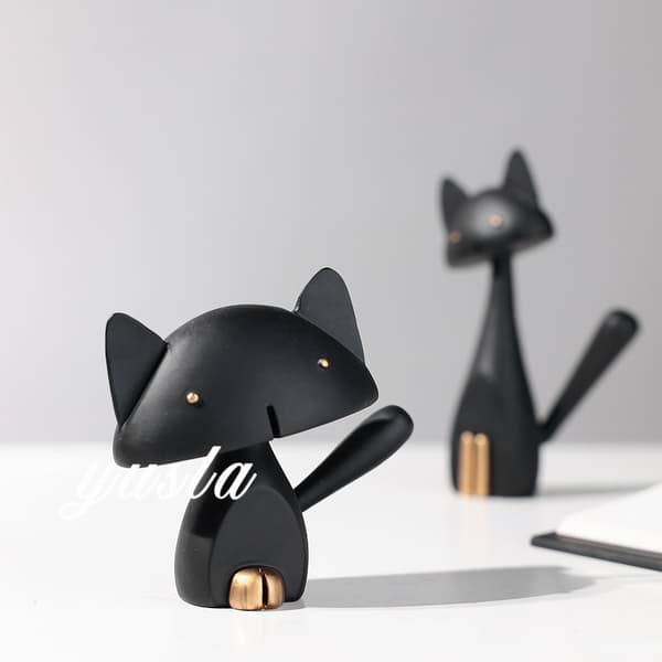 Sort Kat Julepynt Figur