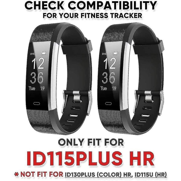 Veryfitpro Id115plus Hr erstatningsbånd til Veryfit Pro Id115plus Hr Fitness Tracker Smart Watch