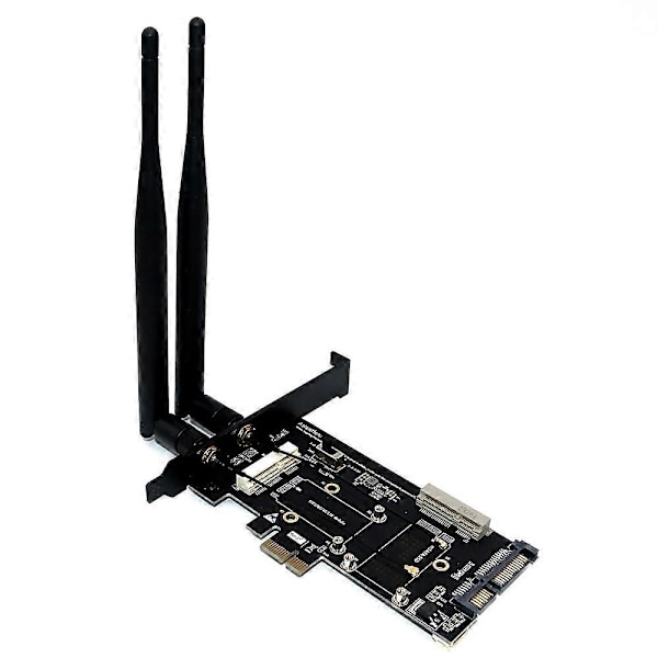 Mini PCI-E - PCI-E 1X -sovitin SIM-korttipaikalla, MSATA SSD - SATA 3.0 -sovitin 2 in 1 -muunnin Ca