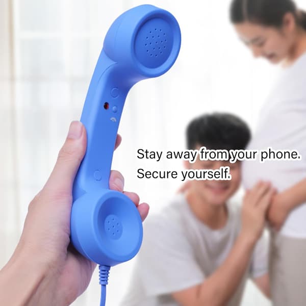 USB-C Retro Telefonhåndsett for Mobiltelefoner – Plug & Play-mottaker, Strålingssikkert, Komfortable Samtaler for & Android yellow