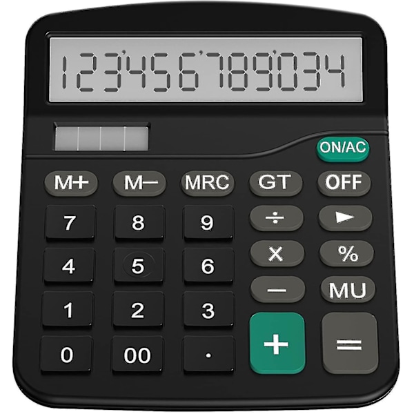 Sxbd lommeregner, standard lommeregner til skrivebord, sort
