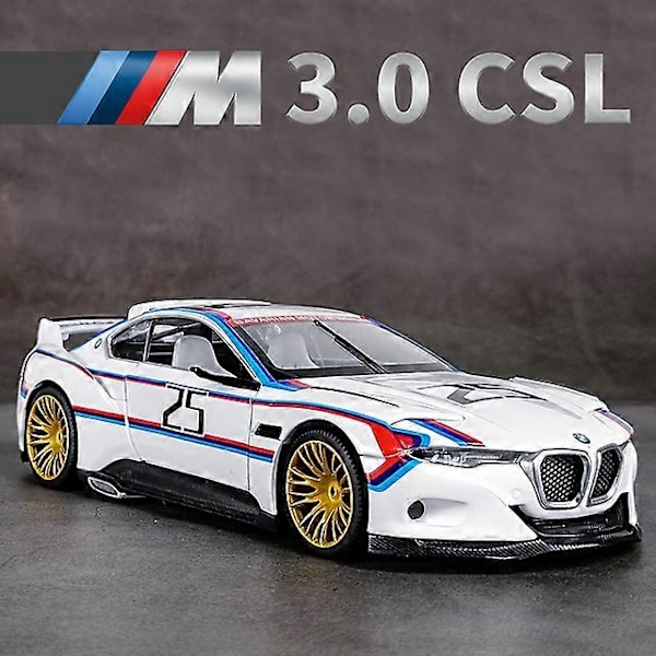1:24 M4 GT3 Sportsbilmodell i legering, støpt metall, leketøysbil, modellsimulering med lyd og lys, samleobjekt, gave til barn