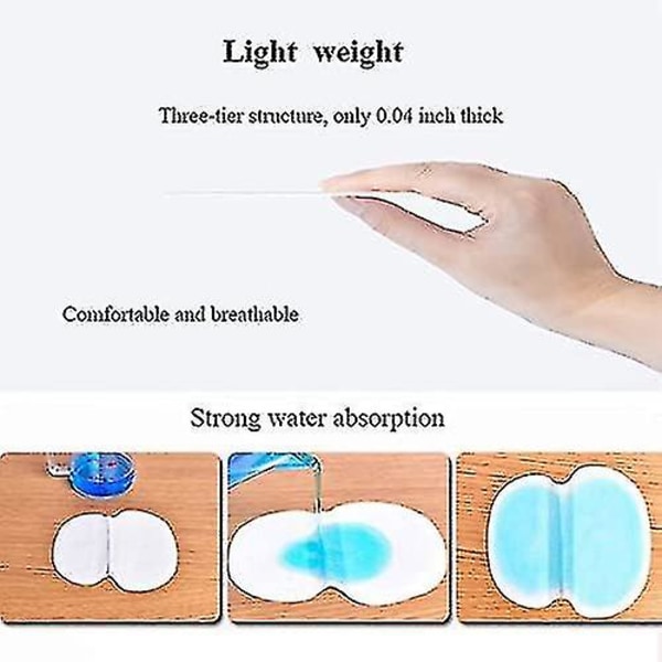 40 stk. svedpuder til armhuler til kvinder og mænd for at holde armhulerne tørre og tøjet rent - selvklæbende armhuleskjolde - svedabsorberende puder - armhuleunderlag