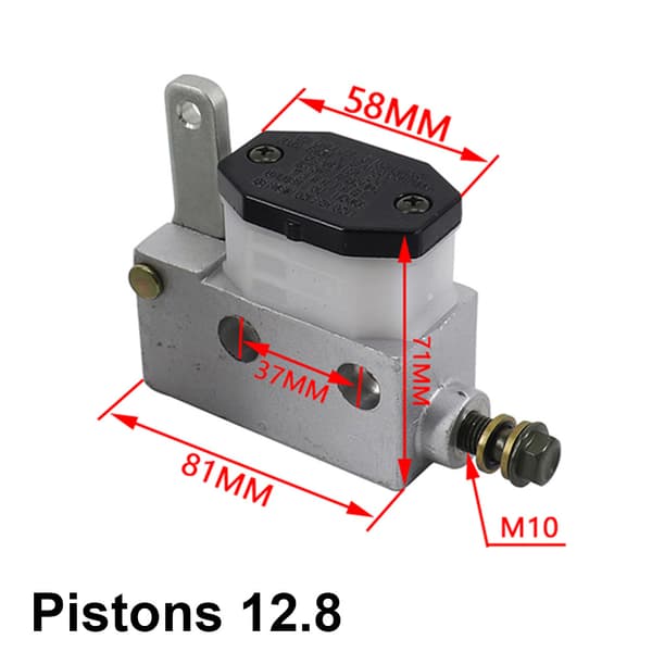 Broms Huvudcylinder Pump Metallstruktur Enkel Installation 12.8 Lämplig för Kart ATV UTV YEMAA
