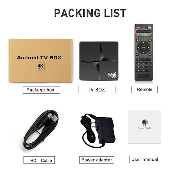 M96+ Netværks-Set-Top Box RK3318 2+16G 2.4+5G+BT Android 10.0 Set-Top Box