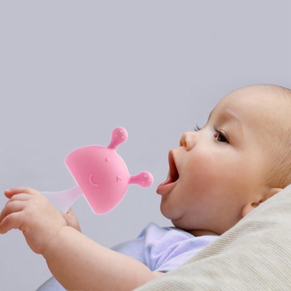 Kanin svampe bidelegetøj med behagelig musik sugekop bund Forhindrer håndbidning fødevarekvalitet børnelegetøj