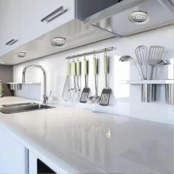 2025-6 stk LED indbyggede downlights, LED indbyggede loftlamper, ultra-tynde loftlamper