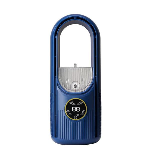 Mini Desktop Luftkøler — Plug-in Ventilator, Ny-Model Kompakt Aircondition, Bærbar USB Befugtende Køleventilator Blue