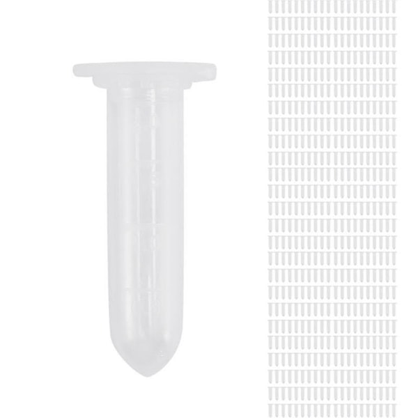 500 st 2 ml -centrifugrör provrör injektionsflaska klar plastbehållare med snäpplock för laboratorieprovförvaring