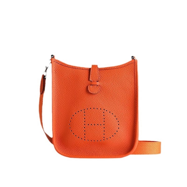 Orange mode klassisk nisch Evelyn ny väska axelremsväska crossbody dam läderväska