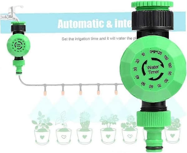 2025 2-timers automatisk vandingsur til haven, mekanisk vandur, controller til havevandingssystem
