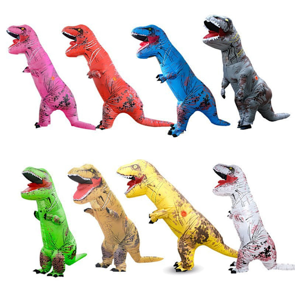 Lasten Dinosaurusten Ilmapuku Roolipeliasu Tyrannosaurus Rex Anime Piirretty Pukeutumispuku Halloween-asu Sininen