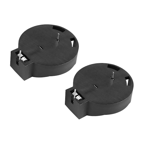 2 Pcs CR2450 Coin Cell Button Battery Socket Holder Case 2 Pins Black - MXBC