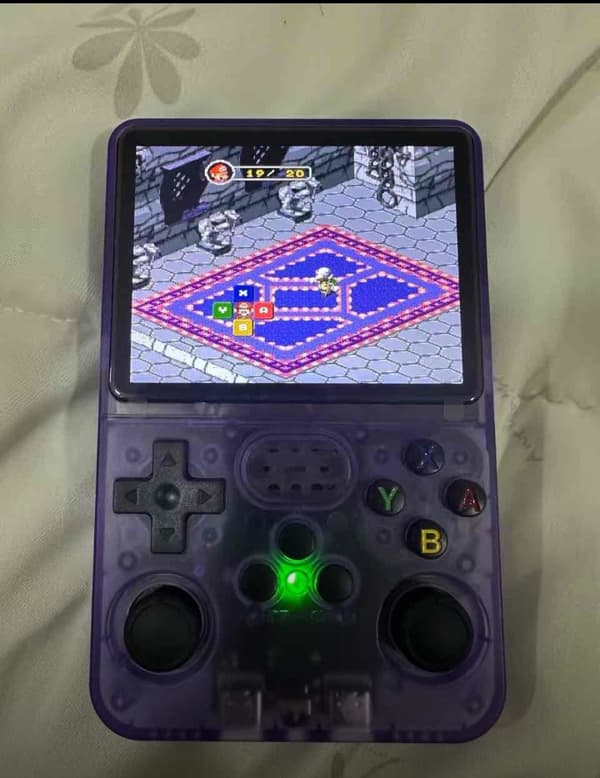 R36S Open Source Håndholdt Spillekonsol, Sort Retro Bærbar Videospiller, Understøtter PSP Emulator, Android Version, Uden Hukommelseskort