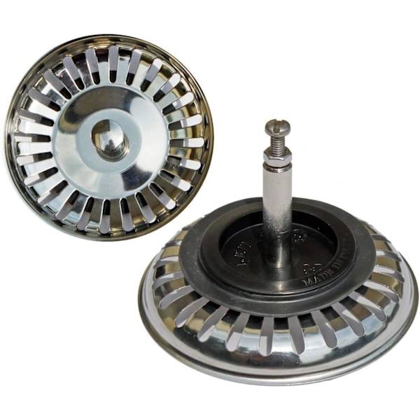 Si kurv vask 80mm rustfrit stål, med propfunktion