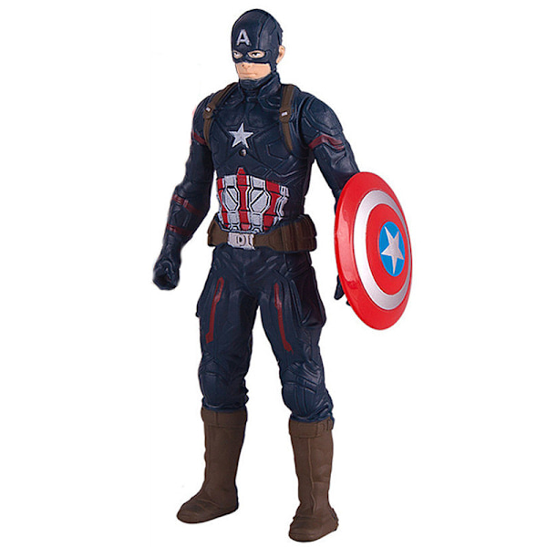 Avengers lysande actionfigur Kapten Amerika modell prydnader