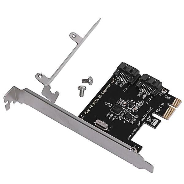 PCIE til SATA udvidelseskort ASM1061 PCIE til 2-ports SATA3.0 6 Gbps bootbar SSD Solid State Drive Adapter Card