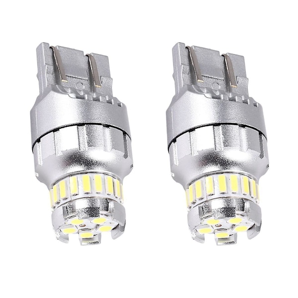 2 stk. T20 7440 W21W LED Canbus Baklys 7443 LED Pære Baglygte Signal Lys 6000K Super