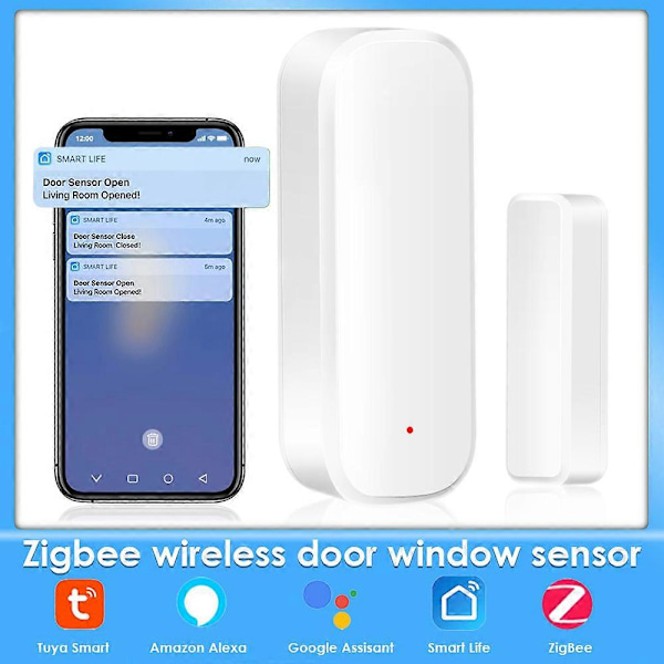 Tuya Smart ZigBee Dörrsensor App Notisvarning/Ljud Säkerhetslarm