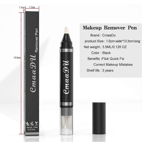 1 stk. Reparations Makeupfjerner Pen, Præcisions Makeup Korrigerende Penne