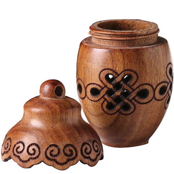 Håndlaget tre-aromaterapi-kuleflaske, aromaterapi-kuleflaske, hengende aromaterapi-anheng