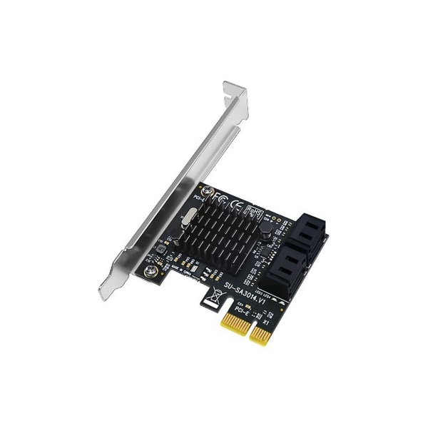 PCIE till SATA-kort PCI-E-adapter PCI Express till SATA3.0 expansionskort 4-portar SATA III 6G för SSD HDD IPFS Minin