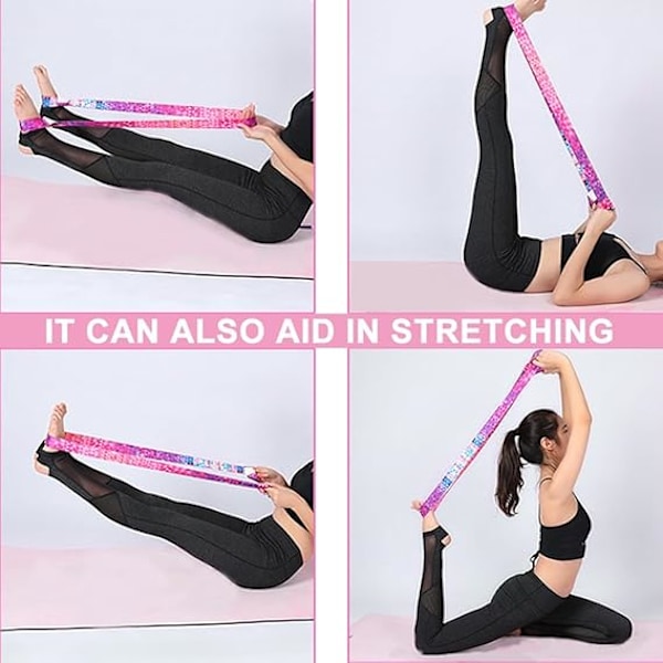 Yogamatte-stropp, justerbar ring yogamatte-stropp, treningsstrekkstropp, bærer alle størrelser matter, 170 cm x 3,8 cm
