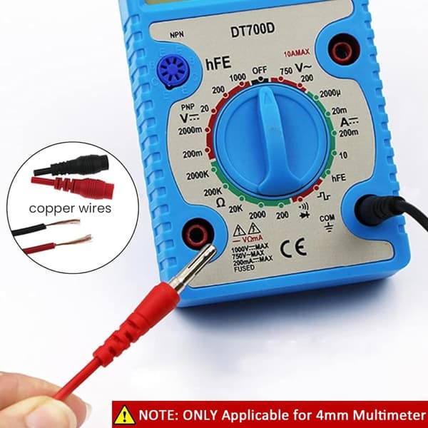 16-i-1 Multimeter Testledninger 4 mm Krokodilleklemmer for Elektronikk
