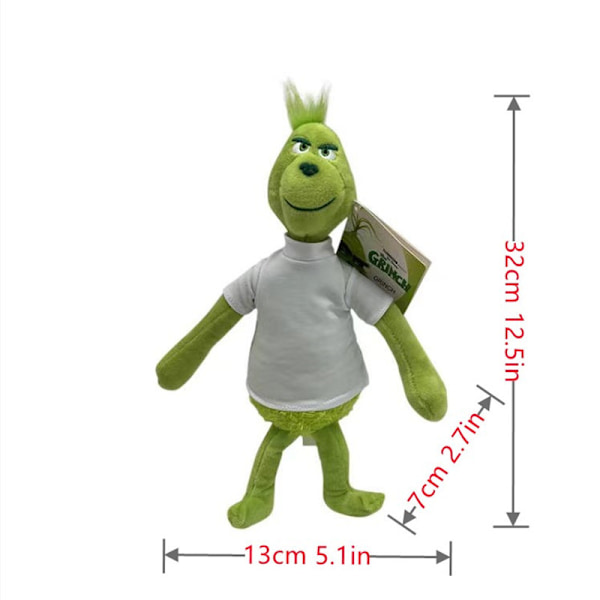1 styck jul Grinch Grinch plyschleksak grön monster Grinch barntecknad docka docka