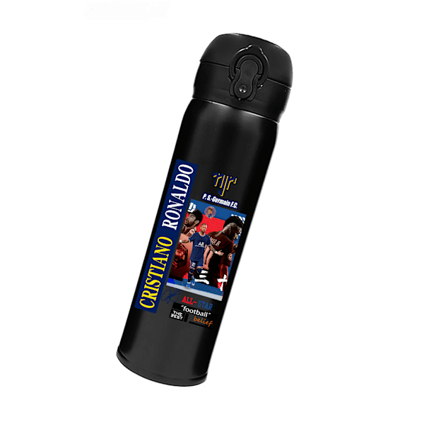 Rostfritt stål studskopp 500ml termosmugg utomhus sportvattenkopp, perfekt present!