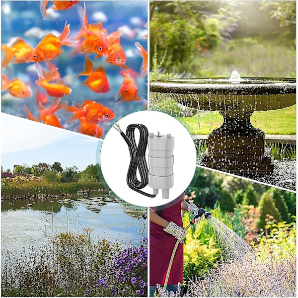 12V 600L/H 3A Dykpumpe Høj Flow Rate Mikro Elektrisk Vandpumpe til Campingvogn Dam Akvarium Springvand