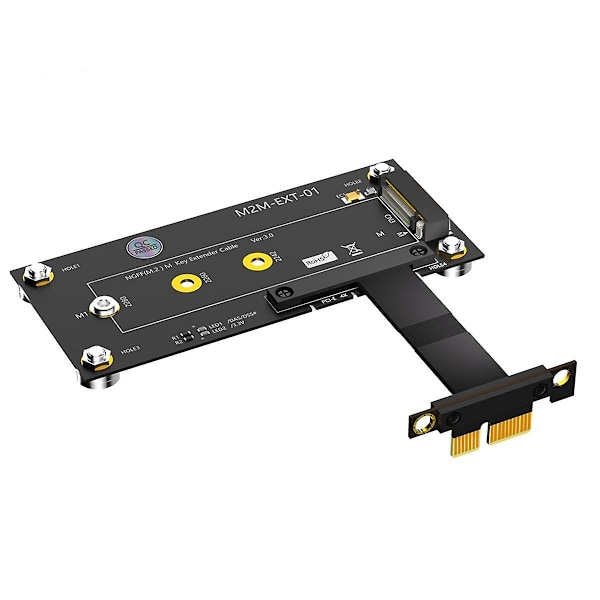 För M.2 NGFF NVME M-Key SSD till PCI-E 1X Förlängningskabel med Magnetisk Pad Stöd 2230/2242/2260/22