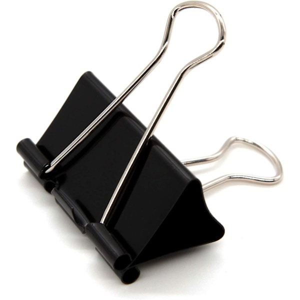 Large Binder Clips 1.6inch (24 Pack), Big Paper Clamps Clips For Office Supplies, 1.6inch/41mm Width, 0.7inch/18mm Capacity, Black