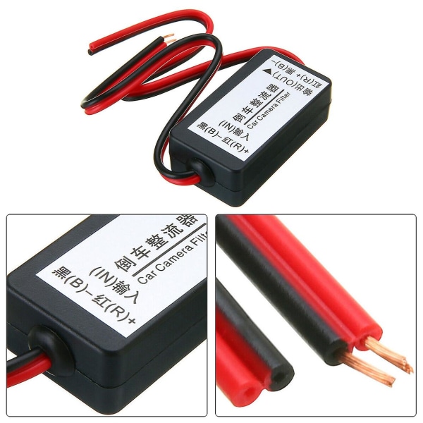 12v Dc Power Relä Kondensator Filter Likriktare för bil Backup kamera