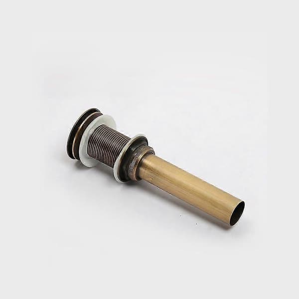 Tankløs servantkran Push-Pop kranstopper uten overløp (Antikk Messing)