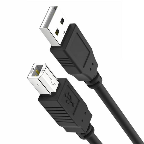 Ny Alt-Kobber Sort USB 2.0 Printerkabel, 1,5 m USB Firkantet Port Printer Datakabel White