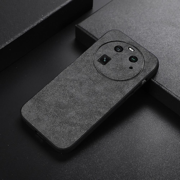 Til Oppo Find X6 Textured Phone Case Pu Læder+pc+tpu Telefonbagcover