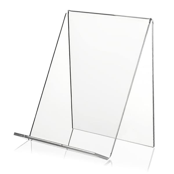 10x Akryl Bokstöd Med Hyllplan, Transparent Akryl Display Stativ, Klar Tablethållare För Böcker