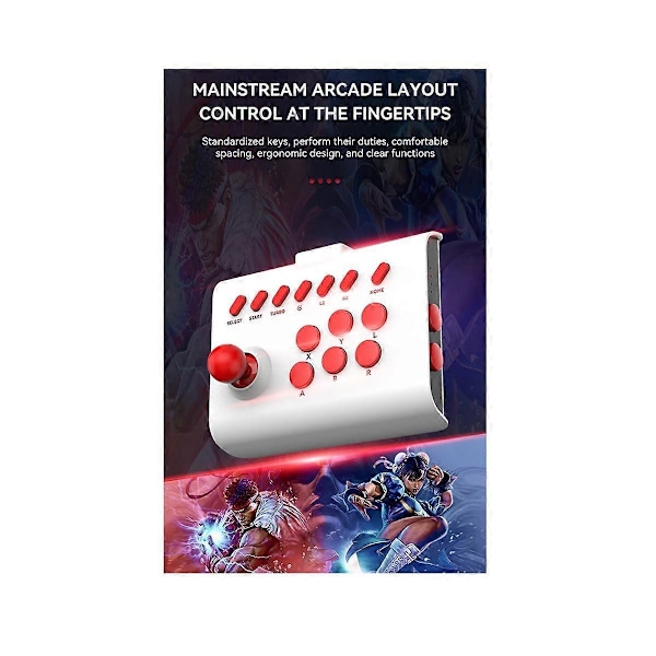 Trådlös Arcade-spelkonsol Bluetooth Joystick-kontroll för PS3 Box PC Mobiltelefon A