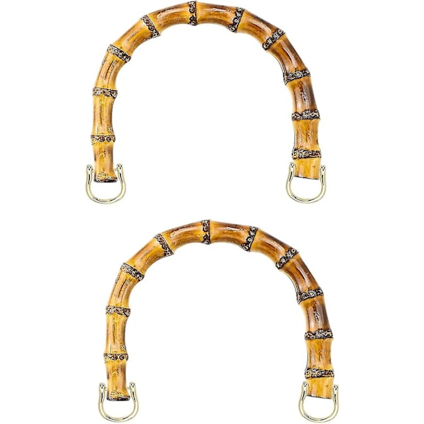 2-pack bambuhandtag, handtag i bambu, handtag för väskor, ersättningshandtag (U-form)