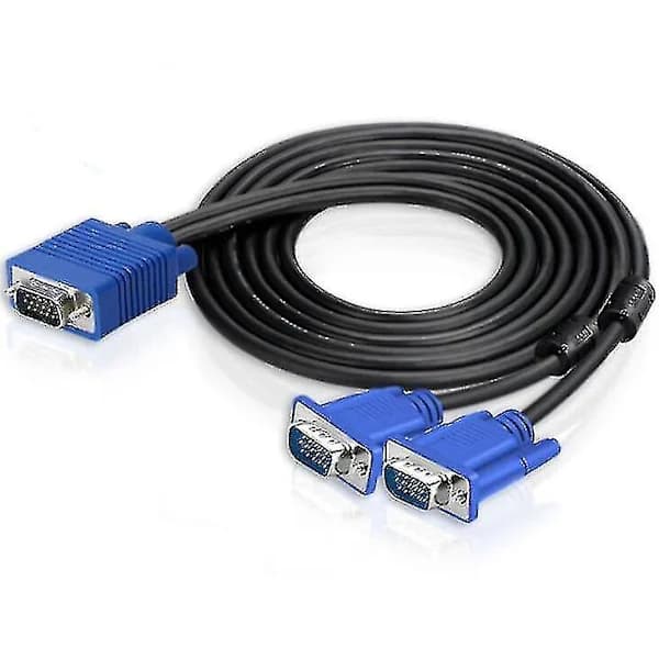1 inn 2 ut delt skjerm VGA-kabel