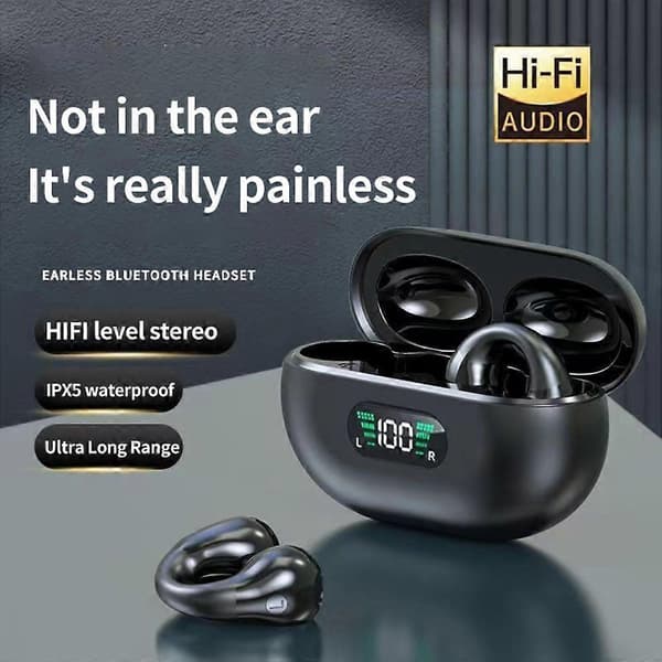 Q80Q7 Trådløst bluetooth-kompatibelt Headset Stereo Øreklemning Gør Ikke Ondt