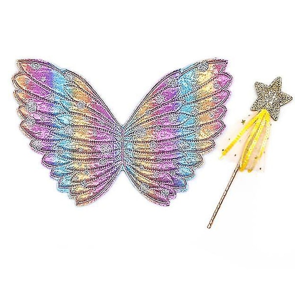 Girls' Fairy Wings With Wands   Costumes And Dress Up For Kids Aged-mxbc