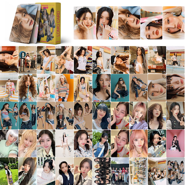 1 set of Gidle album photo cards containing 55/50 photo cards Gidle Lomo cards Gift for fans' daughters