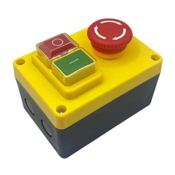 KJD17D 250V 16A Elektromagnetisk Tryckknappsbrytare Nödstoppsbrytare för Elverktyg & Mac